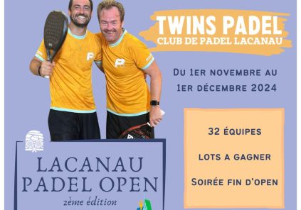 Lacanau Padel Open - sur inscription Du 1/11/2024 au 30/6/2025