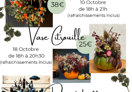 Atelier floral : Vase citrouille (25€, sur inscription)