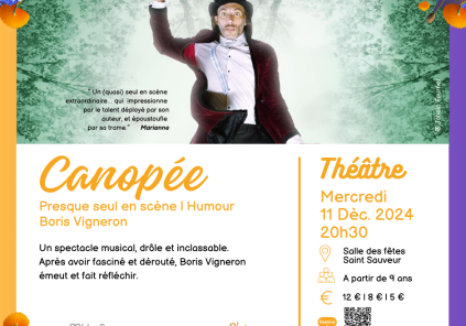 Théâtre : Canopée Le 11 déc 2024