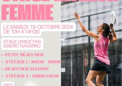 Octobre Rose : Stage Intense Femme Padel Tennis (Sur inscription,... Le 19 oct 2024