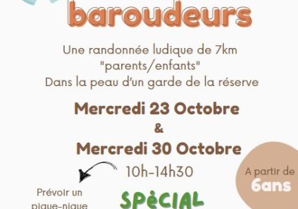 Les Petits Baroudeurs – sur réservation 3€ par adulte et 1€ par enfant