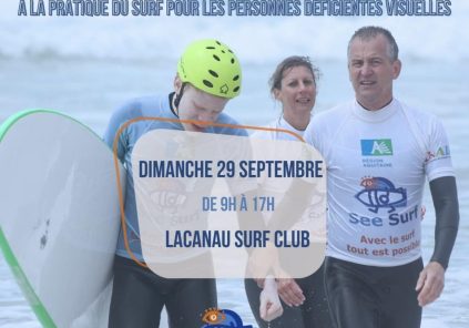 See Surf : Initiation au surf pour mal et non-voyants avec l’UNADEV – sur inscription