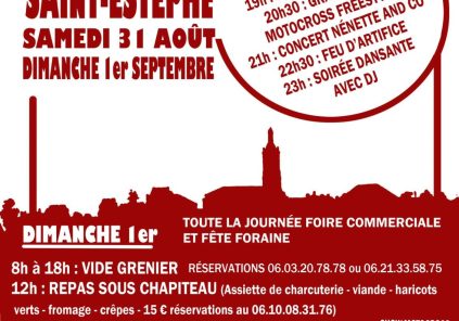 Foire de la Chapelle de Saint-Estèphe Du 31/8/2024 au 30/6/2025