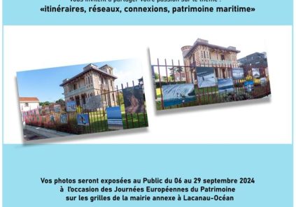 Journées Européennes du Patrimoine : Exposition photos « Patrimoine des itinéraires, des réseaux, des connexions et patrimoine maritime » (ACL)