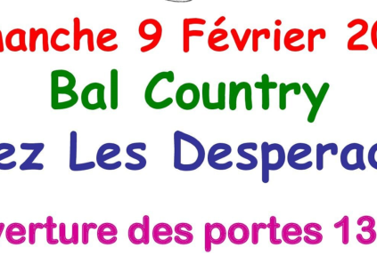 Bal country chez les Despérados Le 9 fév 2025