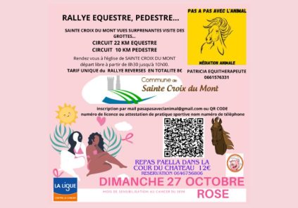 Rallye équestre et pédestre pour Octobre rose Le 27 oct 2024